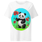 Women’s organic ribbed neck t-shirt  | PANDE BLUME LIEBE 19