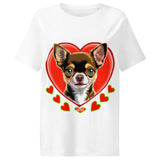 Women’s organic ribbed neck t-shirt | DOG LOVE 19